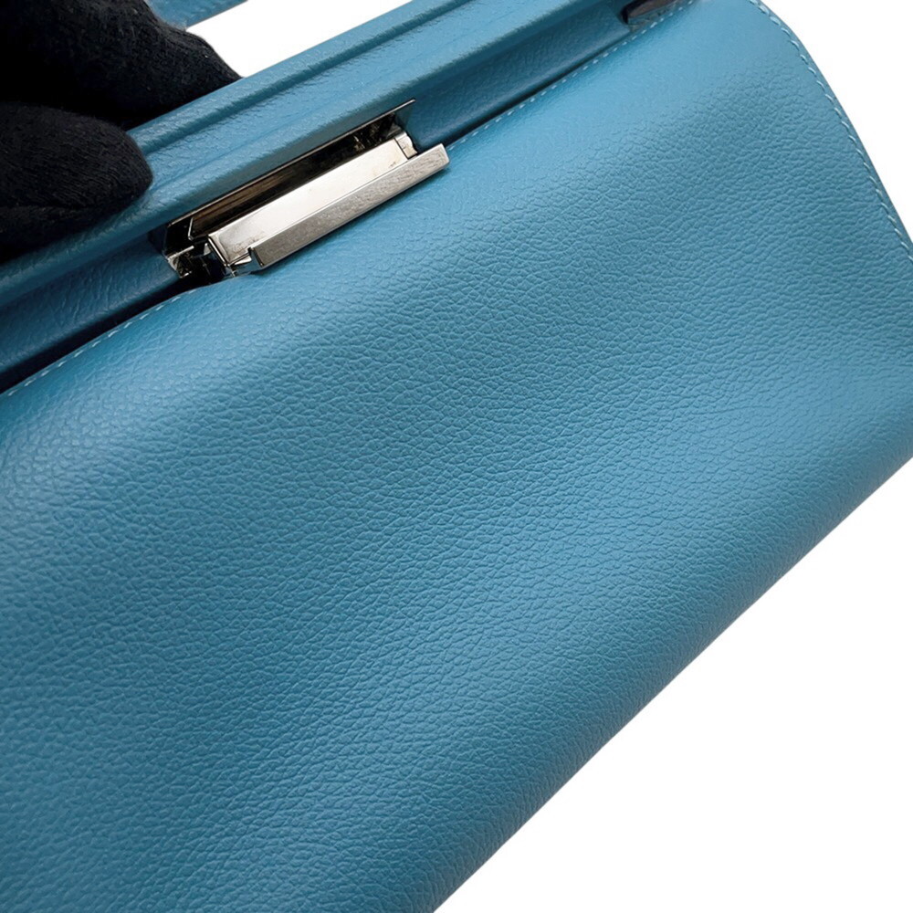 Hermes Hermès Click H 21 Shoulder Bag in Blue Jean/Evergrain with D Stamp - Picture 8 of 15